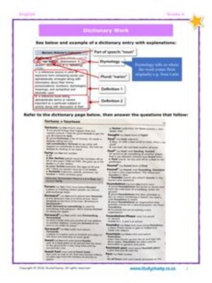 cover image of Grade 4 English: Dictionary Work